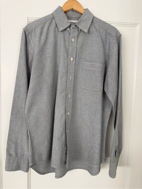 Taylor Stitch Mens The Jack Oxford, Gray Button-Down - Long Sleeve